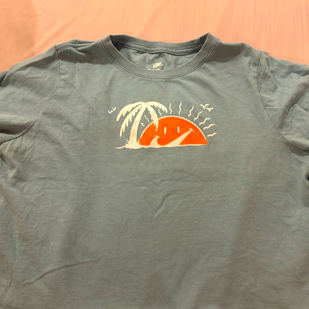 Nike blue cropped T-shirt